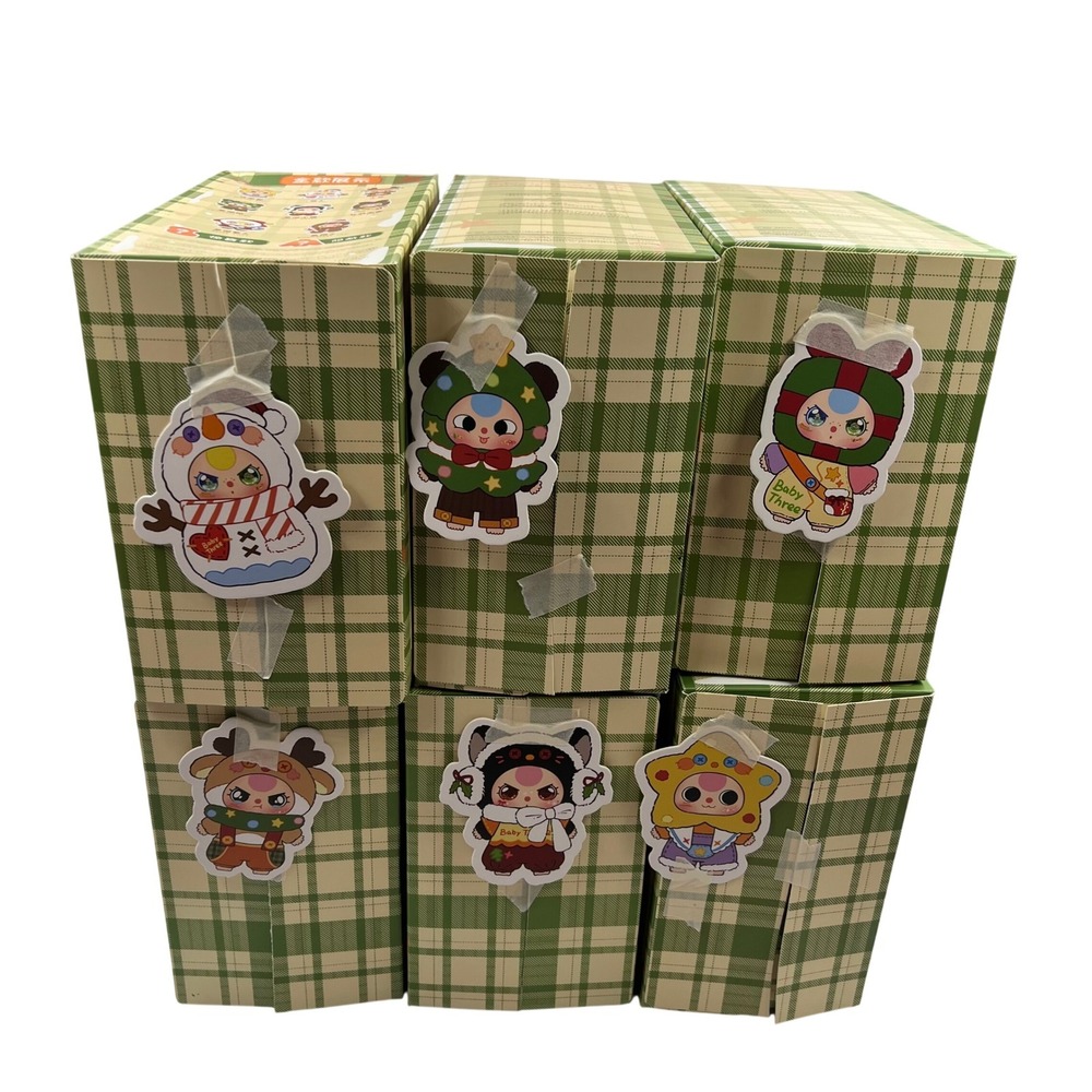 Baby Three Christmas Carnival Plush Pendant Lot Confirmed Set of 6 Blind Box